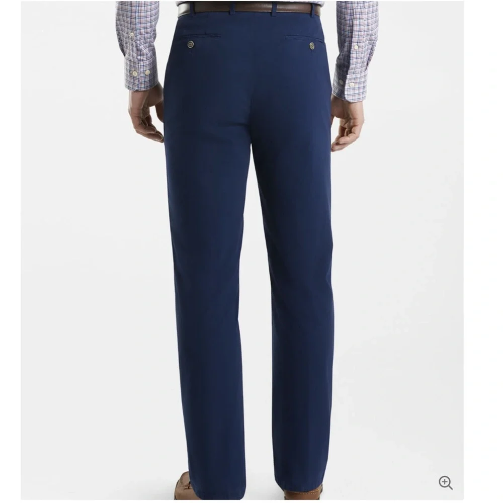 PETER MILLAR  GOLF FLAT FRONT TROUSER PANTS NAVY BLUE 36 X 35 SLIM FIT